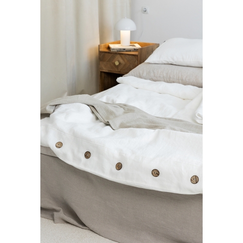 Poszewka na kołdrę z guzikami off white Premium